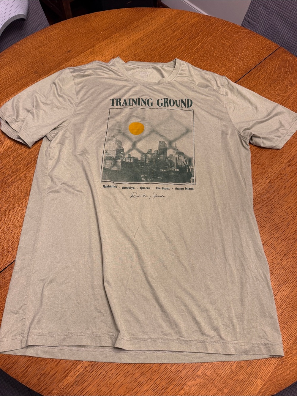 Old Navy Training Ground Graphic Tee - Sage with Yellow Sun